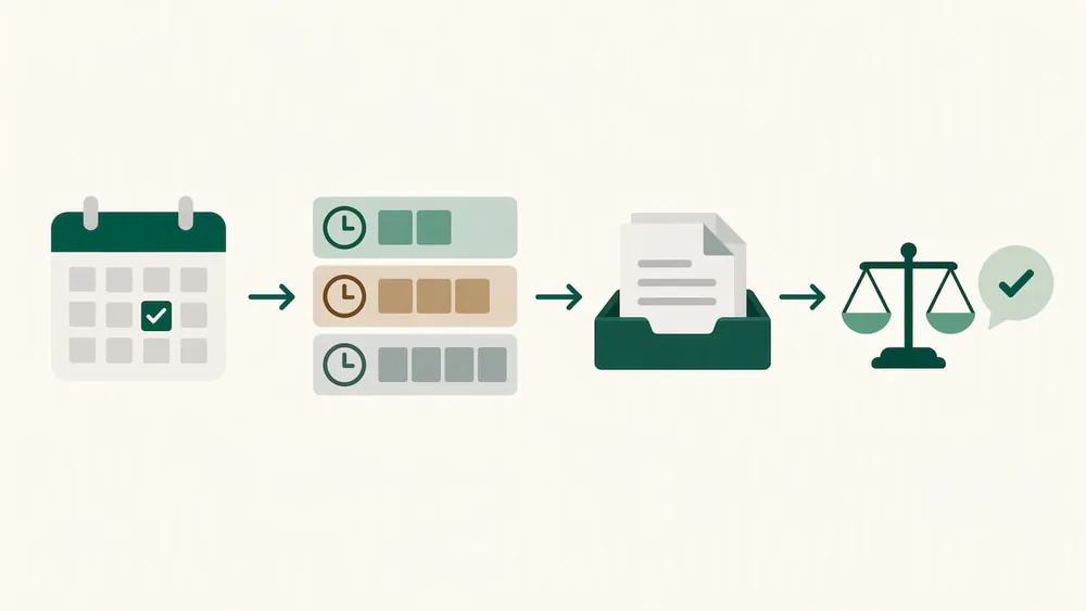 Confirmed shifts become logged hours, then exported records you can check against employment standards
