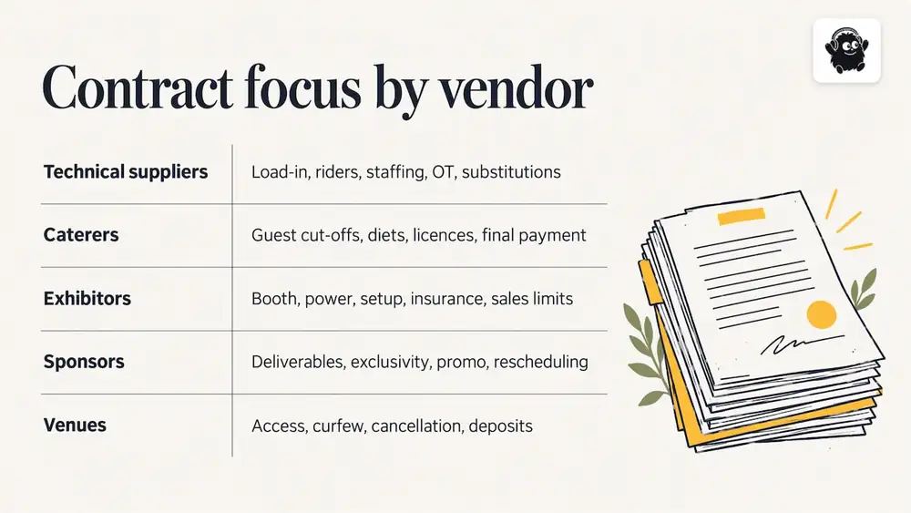 Different vendors need different contracts — overview diagram